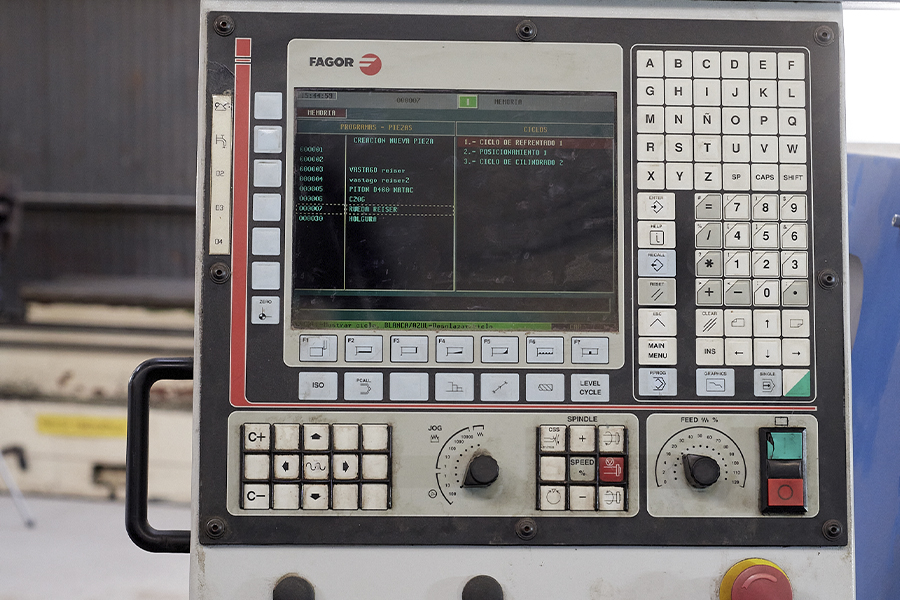 Detalle pantalla CNC